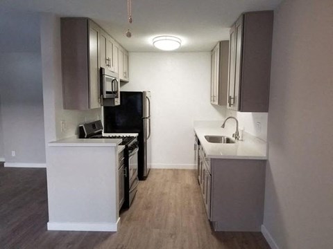 Kitchen at Federal Apartments, Los Angeles